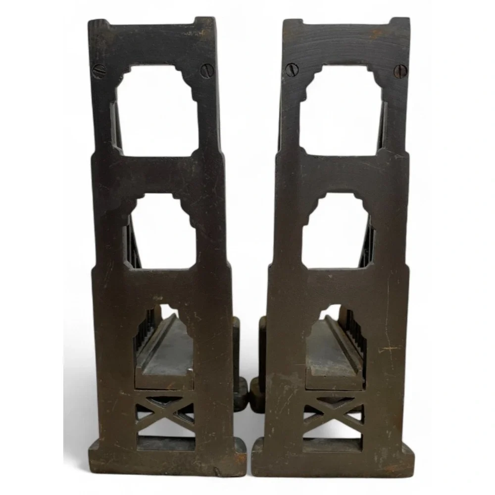 Golden Gate Bridge Cast Iron Bookends Pair Restoration Hardware Book Ends